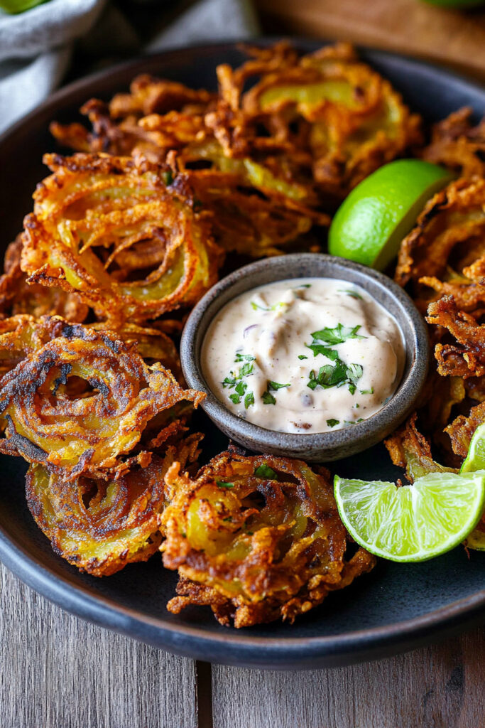 Cooking Onion Bhaji