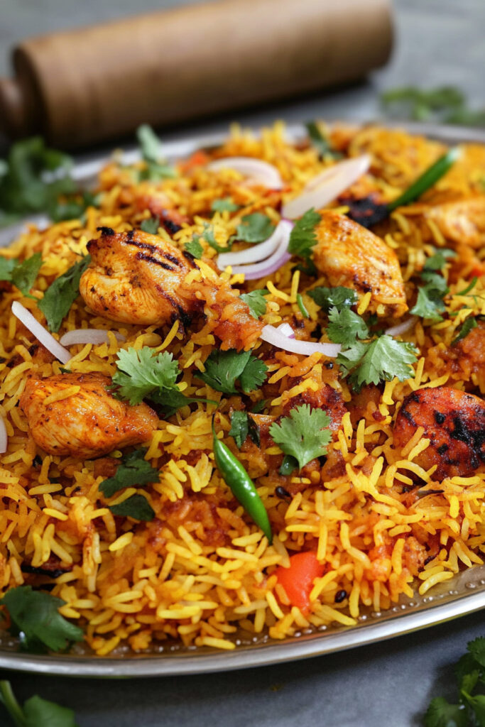 How to Make Chicken 65 Biryani