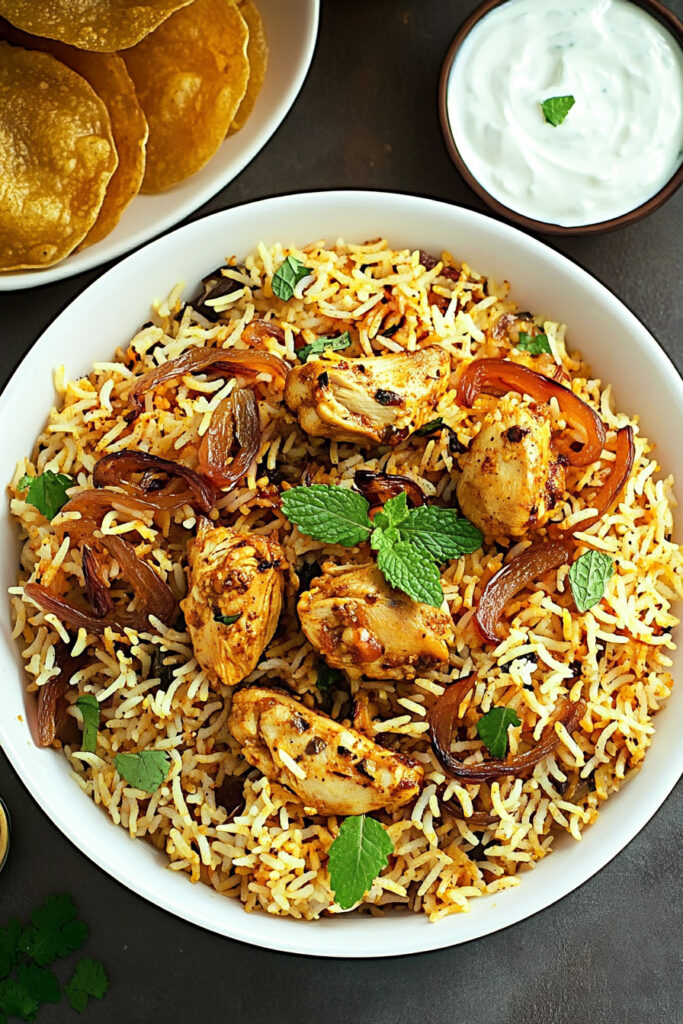 Instructions Hyderabadi chicken biryani