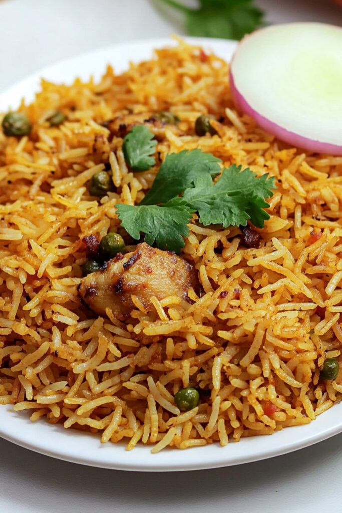 Serving Ambur Star Biryani