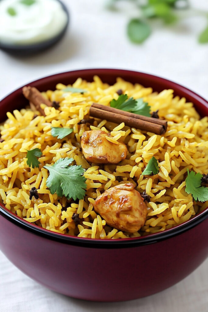 Serving Ideas Andhra Chicken Biryani