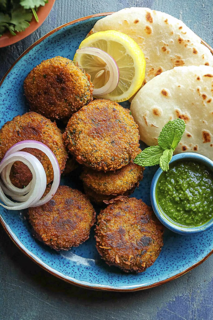 Serving the Shami Kabab