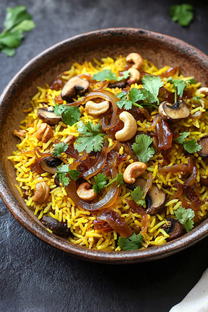 Cook the Mushroom Biryani