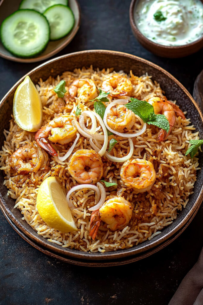 Cook the Prawn Biryani