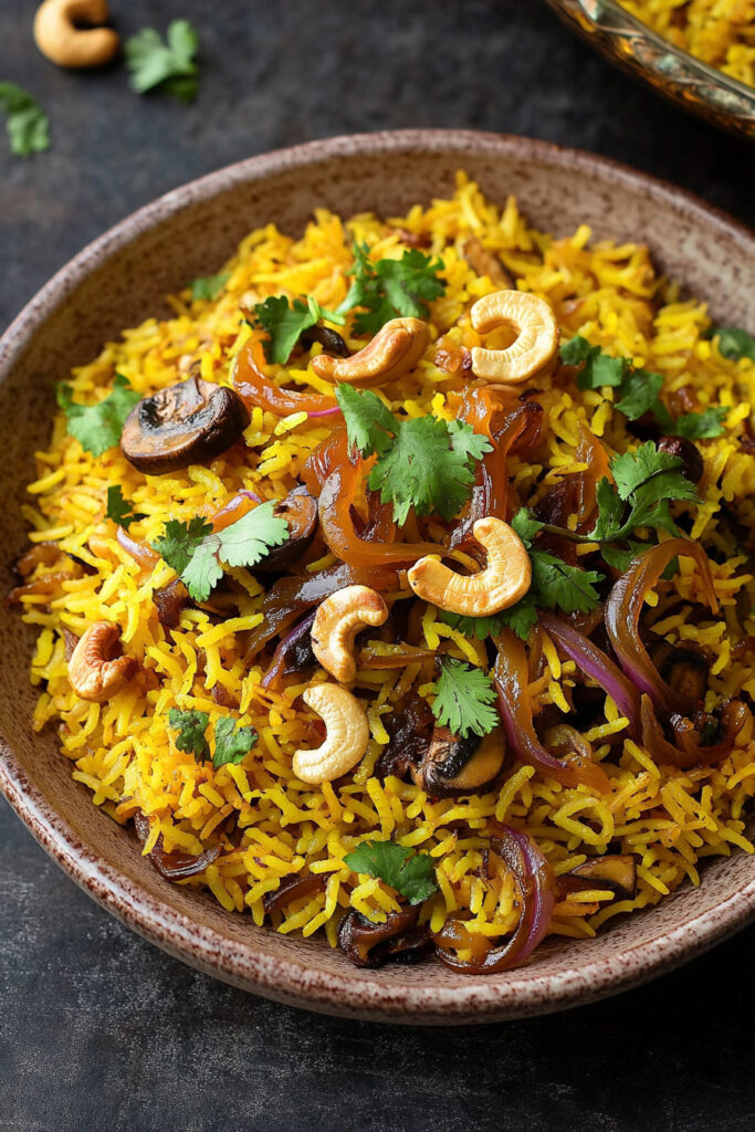 Instructions Mushroom Biryani