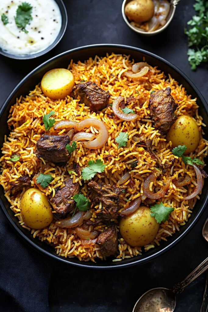 Serving Ideas Mutton Biryani